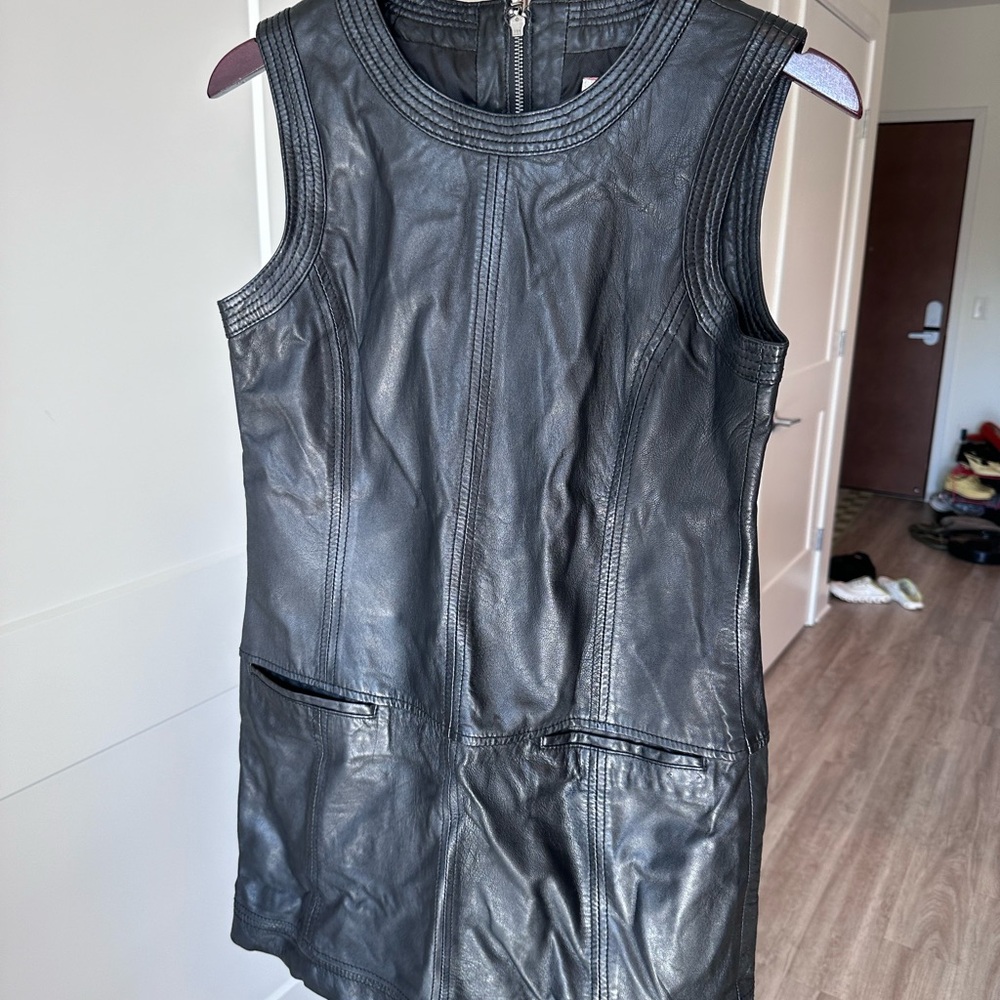 Pepe Jeans Black Leather Vest